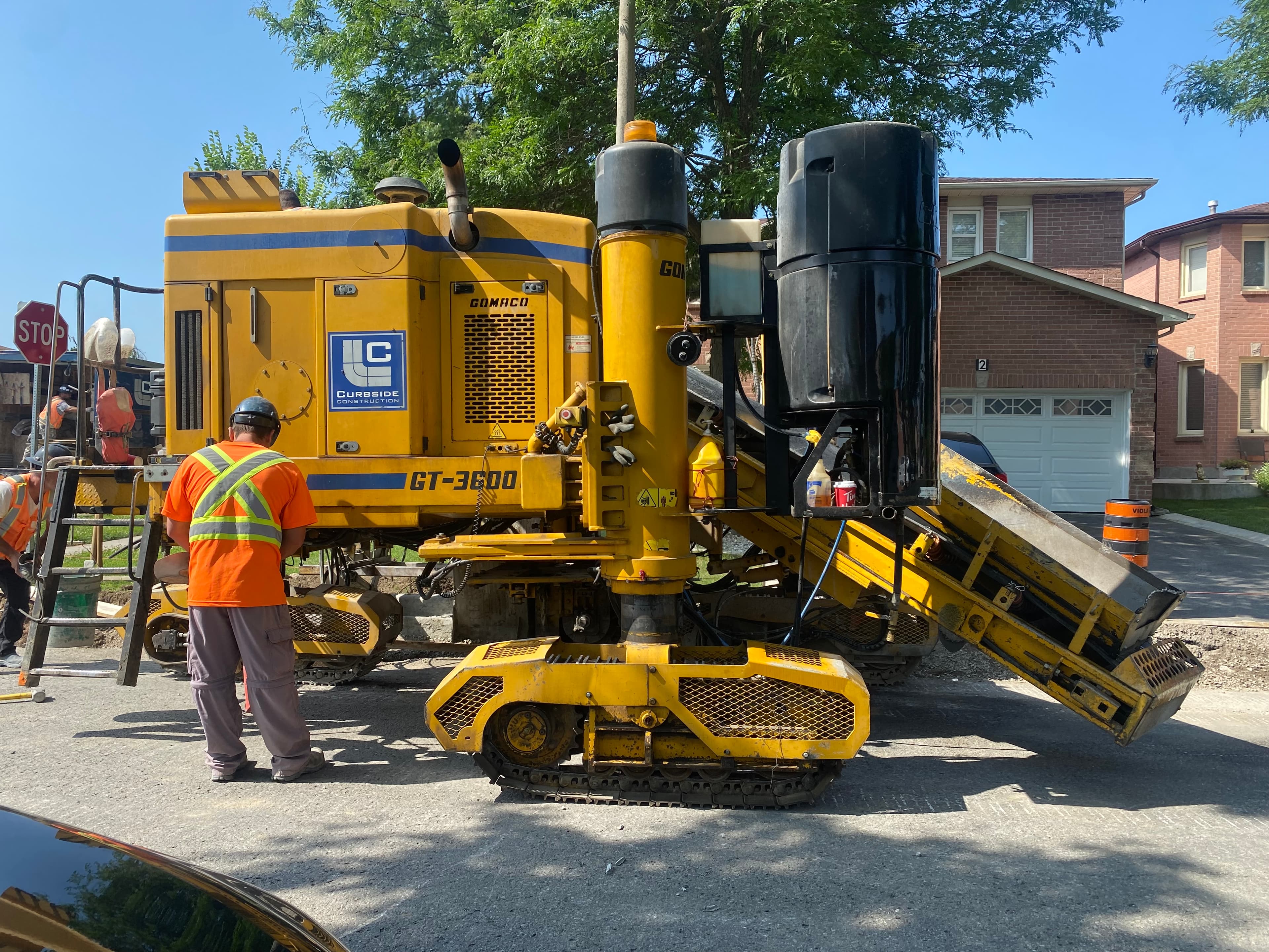Curb and sidewalk infrastructure development